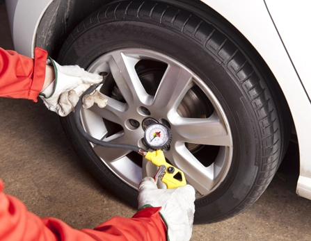 CHECK TYRE CONDITION, WEAR AND PRESSURE